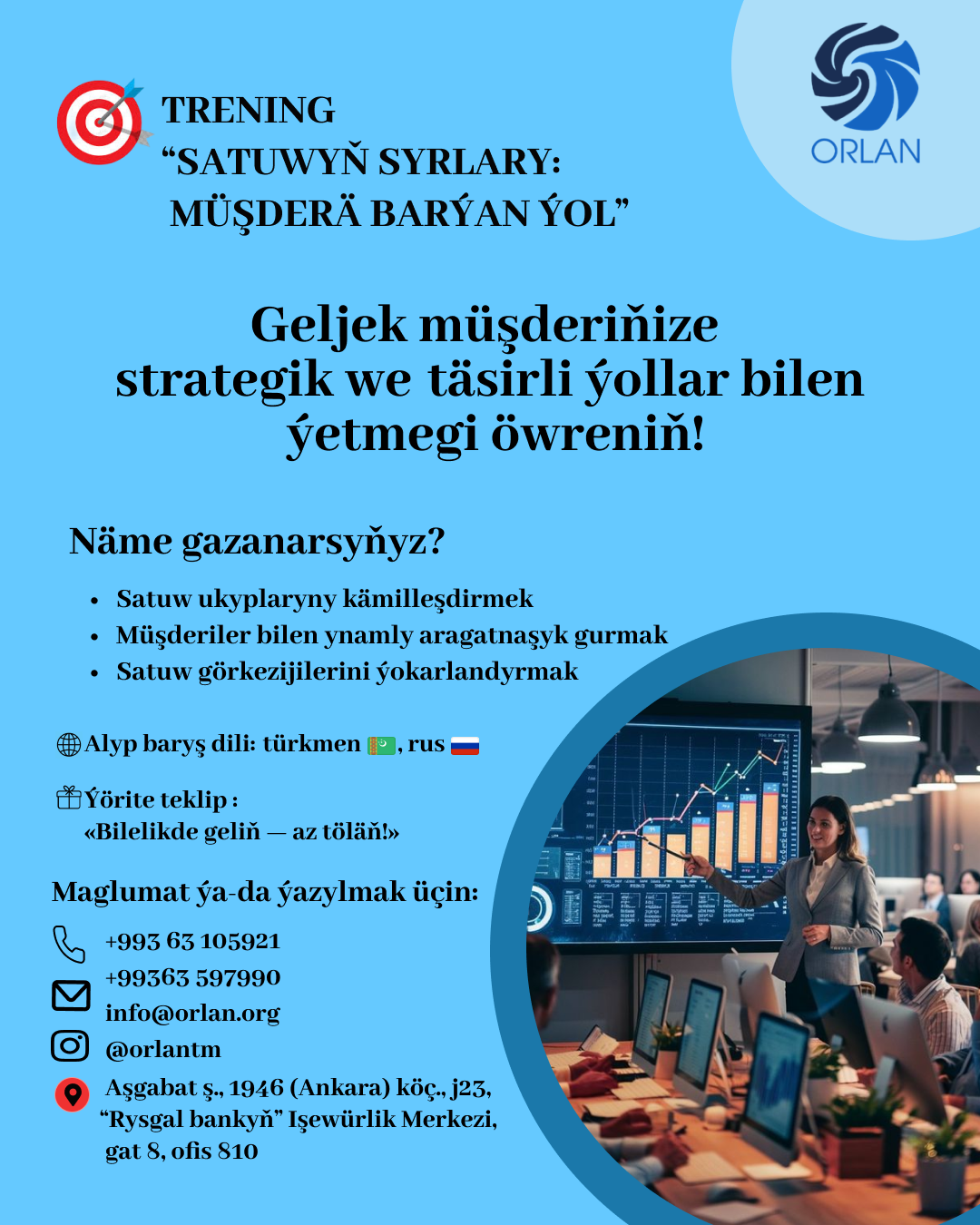 TRENING “SATUWYŇ SYRLARY: MÜŞDERÄ BARÝAN ÝOL”
